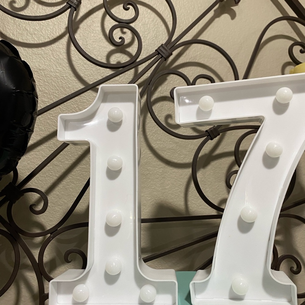 White LED Number Lights